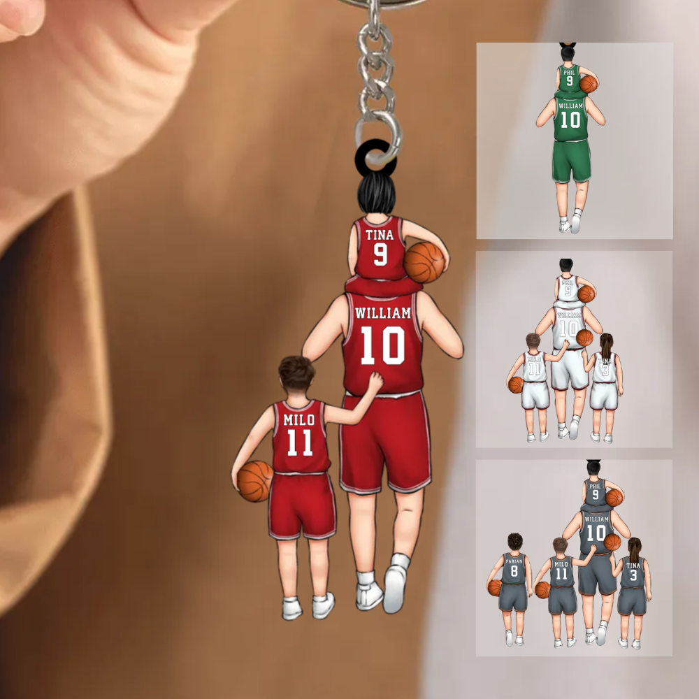 Porte-clés Équipe de basket de papa