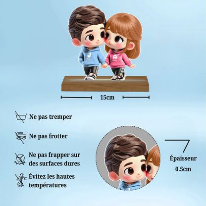 Veilleuse personnalisée avec couple, cadeau pour couple LGBT