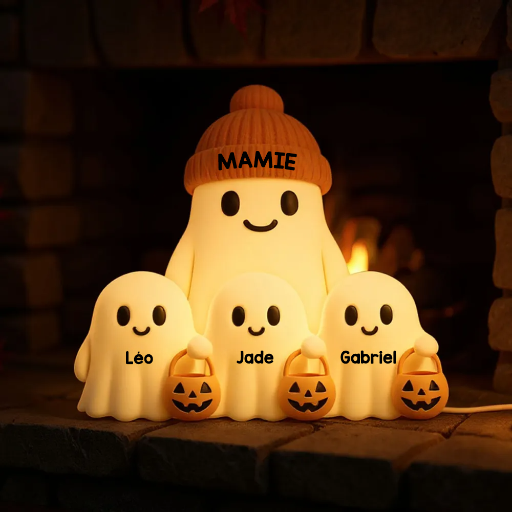 Boîte lumineuse personnalisée “Bouh” – Décoration d’Halloween pour Mamie