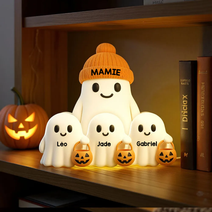 Boîte lumineuse personnalisée “Bouh” – Décoration d’Halloween pour Mamie