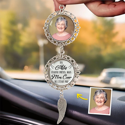 Pendentif en métal personnalisé avec photo – Cadeau de deuil