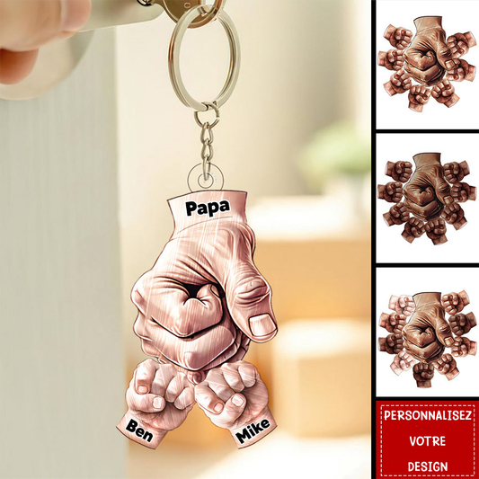 Porte-clés en acrylique personnalisé pour Papa et Papy