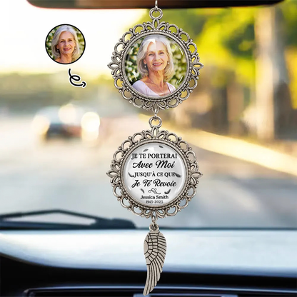 Je te porte avec moi... Pendentif personnalisé – Cadeau de deuil