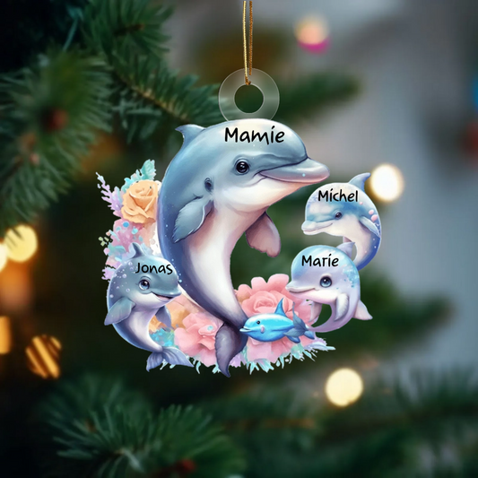 Personnalisé Ornement de Noël – Thème de Dauphin