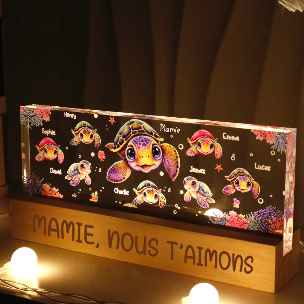 Veilleuse LED tortue de mer pour maman et grand-mère