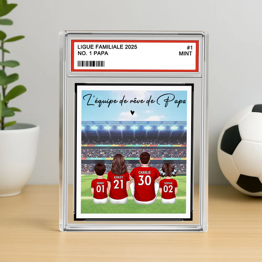 Plaque en acrylique personnalisée – Famille de footballeurs
