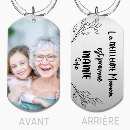 Porte-Clés Photo Personnalisé pour grand-mère