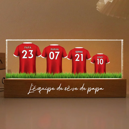 Maillot de football – Veilleuse personnalisée pour la famille