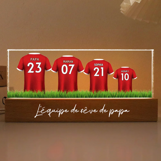 Maillot de football – Veilleuse personnalisée pour la famille