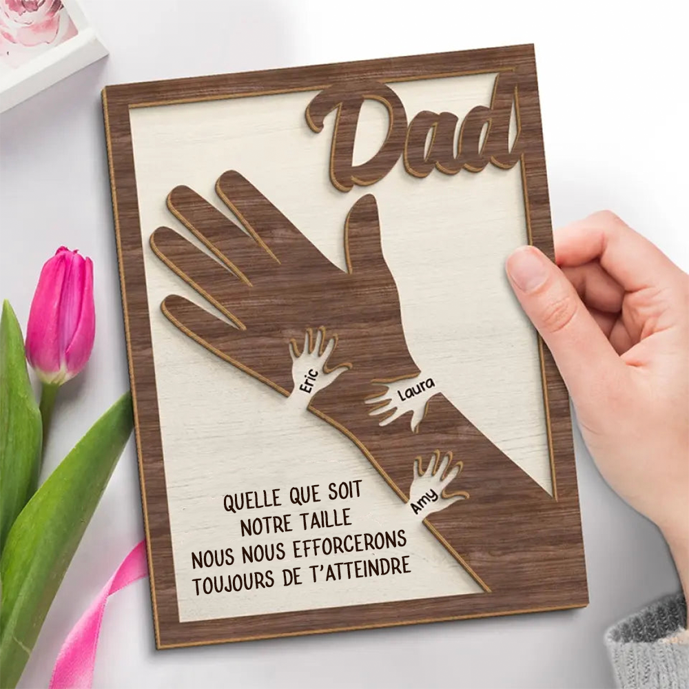 Tableau en bois personnalisé pour papa, maman