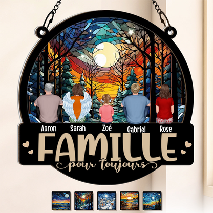 Fenêtre personnalisée Attrape-soleil - Famille pour toujours