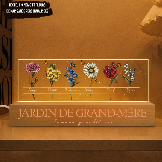 Veilleuse avec 1-9 fleurs de naissance