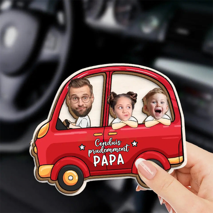 Famille - Clip pare-soleil personnalisé – Cadeau pour les membres de la famille