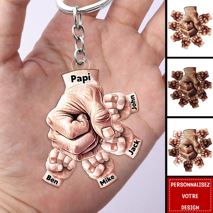 Porte-clés en acrylique personnalisé pour Papa et Papy