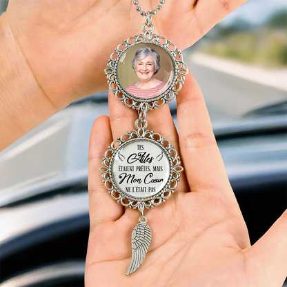 Pendentif en métal personnalisé avec photo – Cadeau de deuil