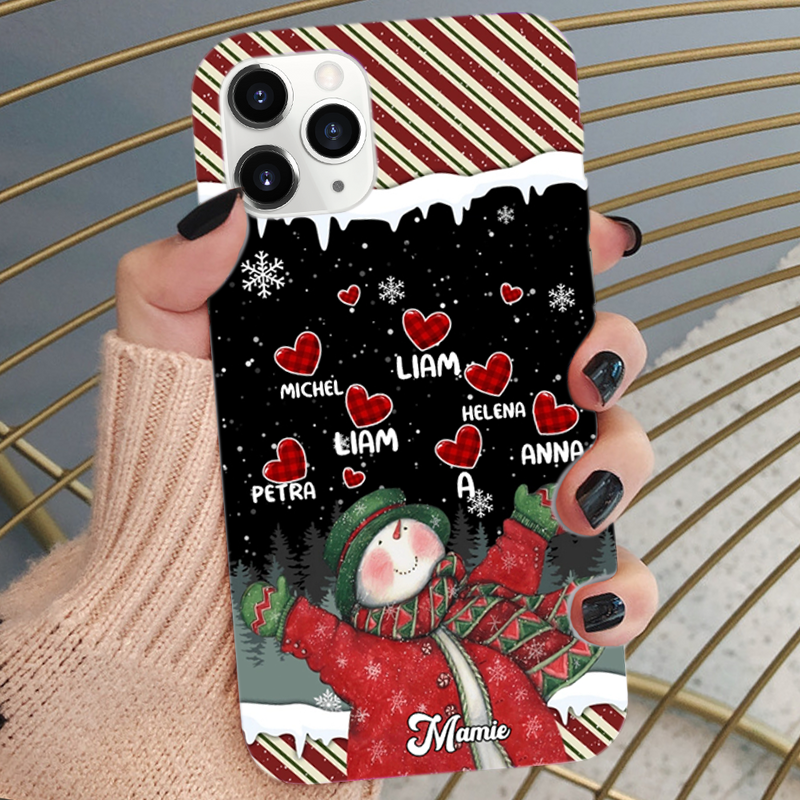 Bonhomme de Neige et Cœur-Etui personnalisé pour iPhone et Samsung