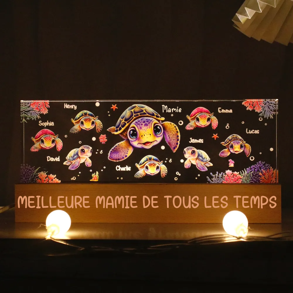 Veilleuse LED tortue de mer pour maman et grand-mère