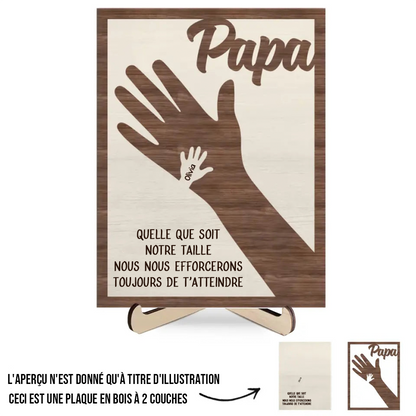 Tableau en bois personnalisé pour papa, maman