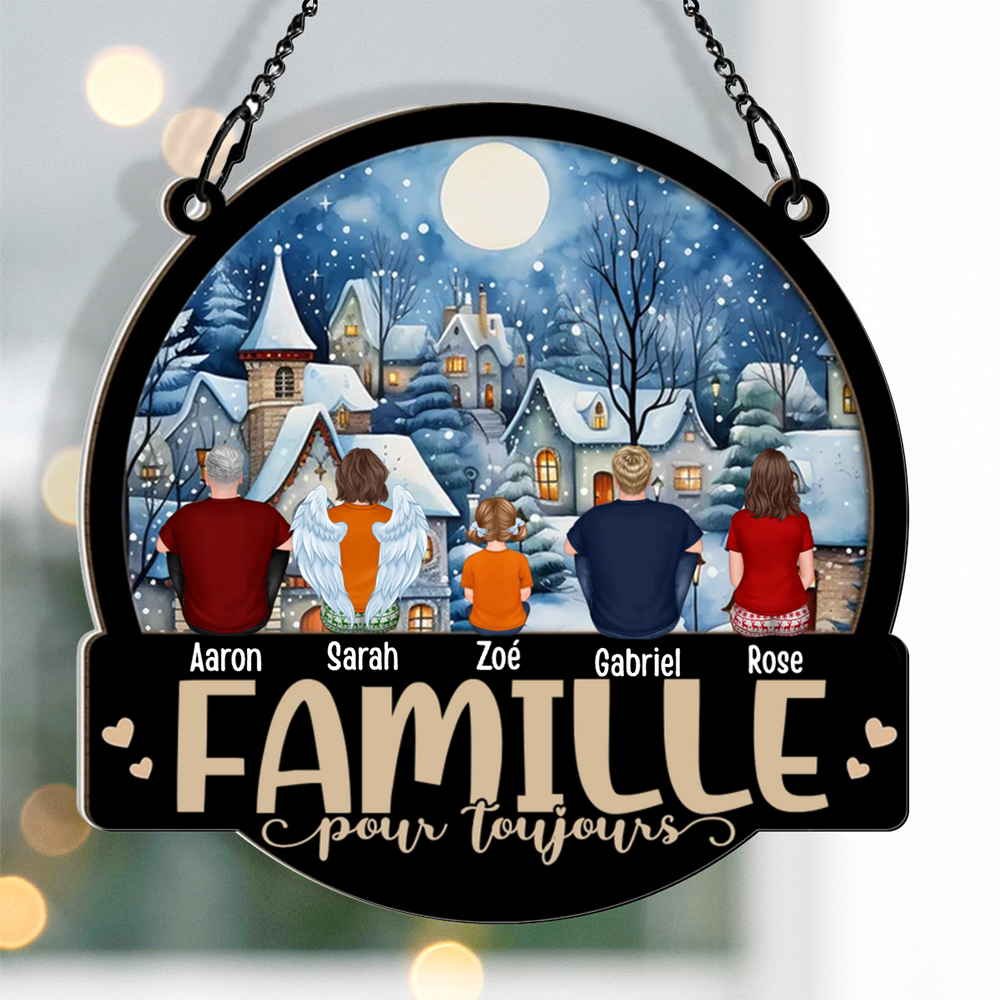 Fenêtre personnalisée Attrape-soleil - Famille pour toujours