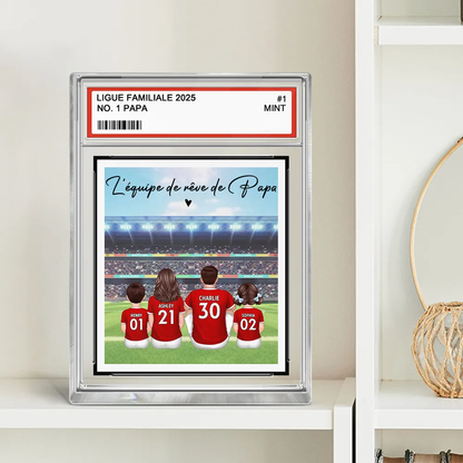 Plaque en acrylique personnalisée – Famille de footballeurs