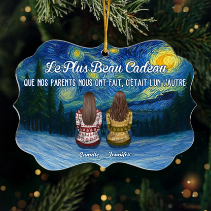 Pendentifs en acrylique pour 2 à 8 personnes Décorations de Noël personnalisées pour la famille