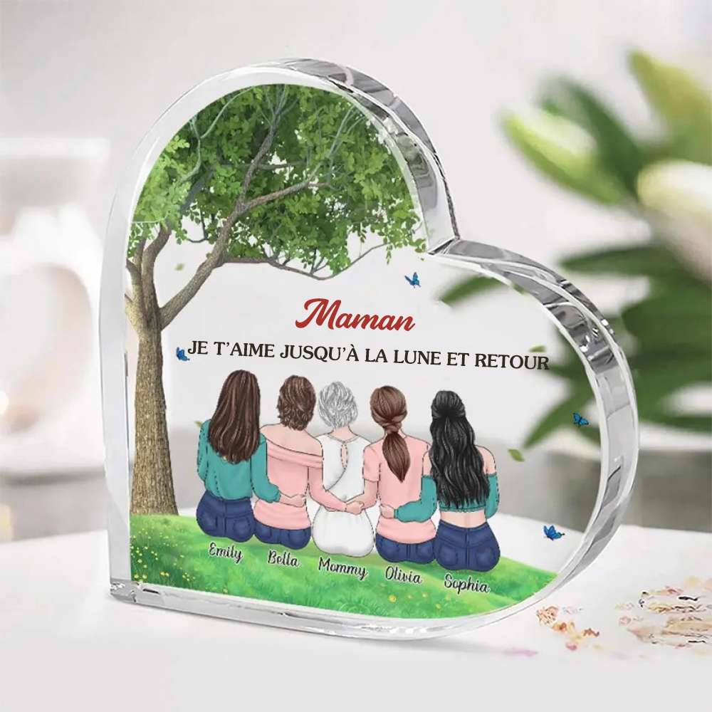 Cœur décoratif personnalisé - Mère et enfants