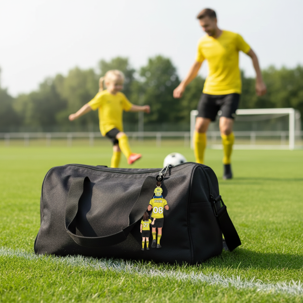 Orement en acrylique « L'équipe de foot de papa »