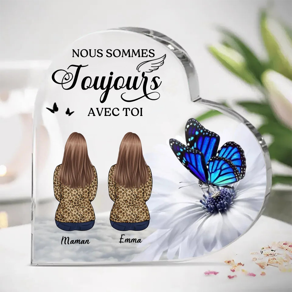 Cœur sur pied cadeau de deuil pour la famille
