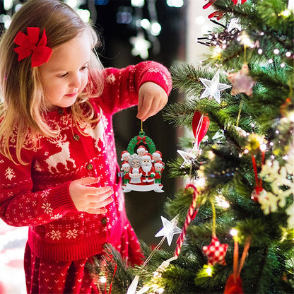 Décoration de Noël personnalisée avec 3- 9 noms Père Noël et Madame Claus En acrylique de haute qualité