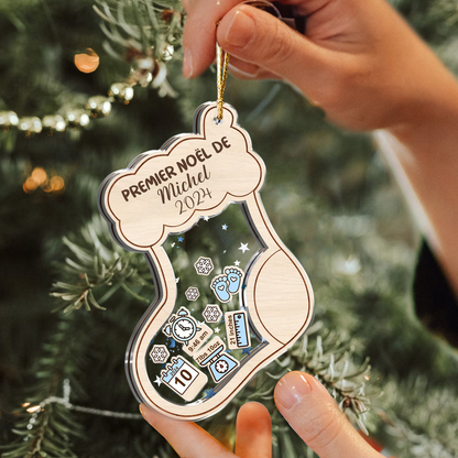 Premier Noël de Bébé - Ornement en acrylique pour Noël
