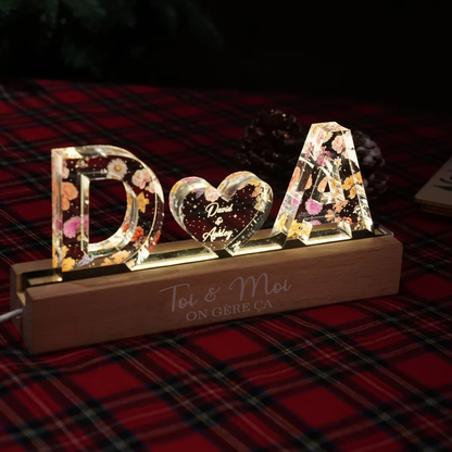 2 lettres Veilleuse LED personnalisée Cadeau pour couple