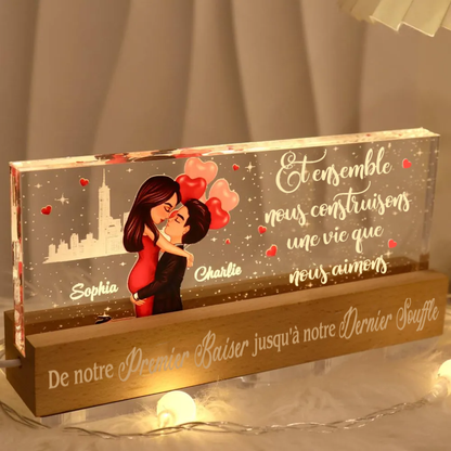 Couple avec ballons – Veilleuse LED personnalisée