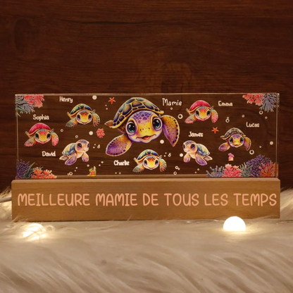 Veilleuse LED tortue de mer pour maman et grand-mère