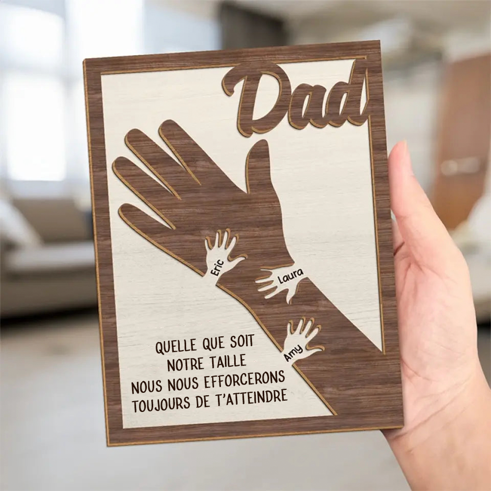 Tableau en bois personnalisé pour papa, maman
