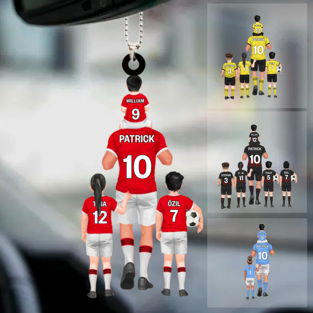 Orement en acrylique « L'équipe de foot de papa »