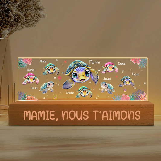 Veilleuse LED tortue de mer pour maman et grand-mère