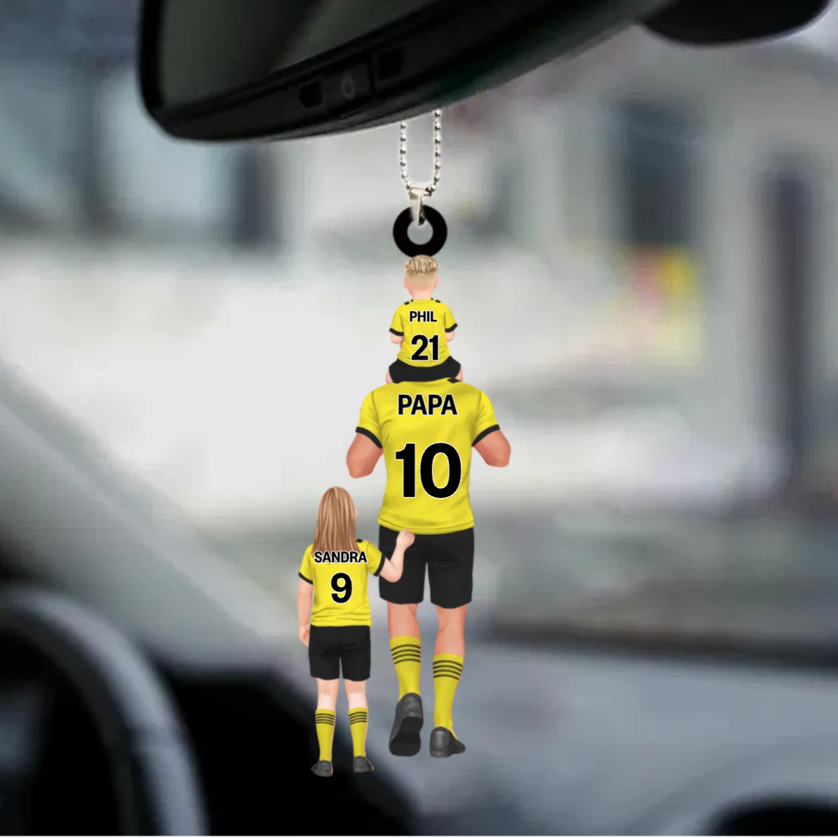 Orement en acrylique « L'équipe de foot de papa »