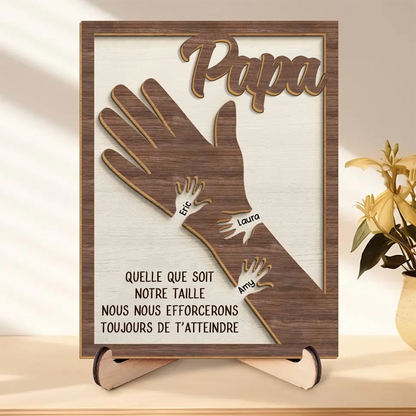 Tableau en bois personnalisé pour papa, maman