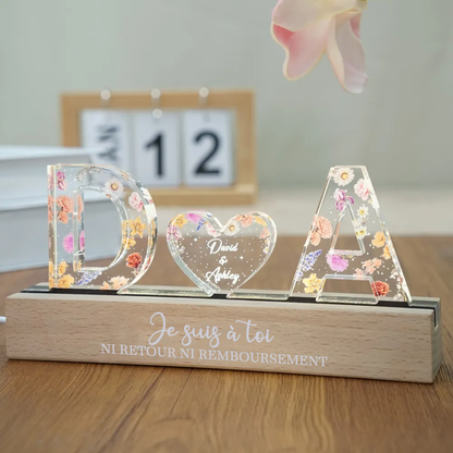 2 lettres Veilleuse LED personnalisée Cadeau pour couple