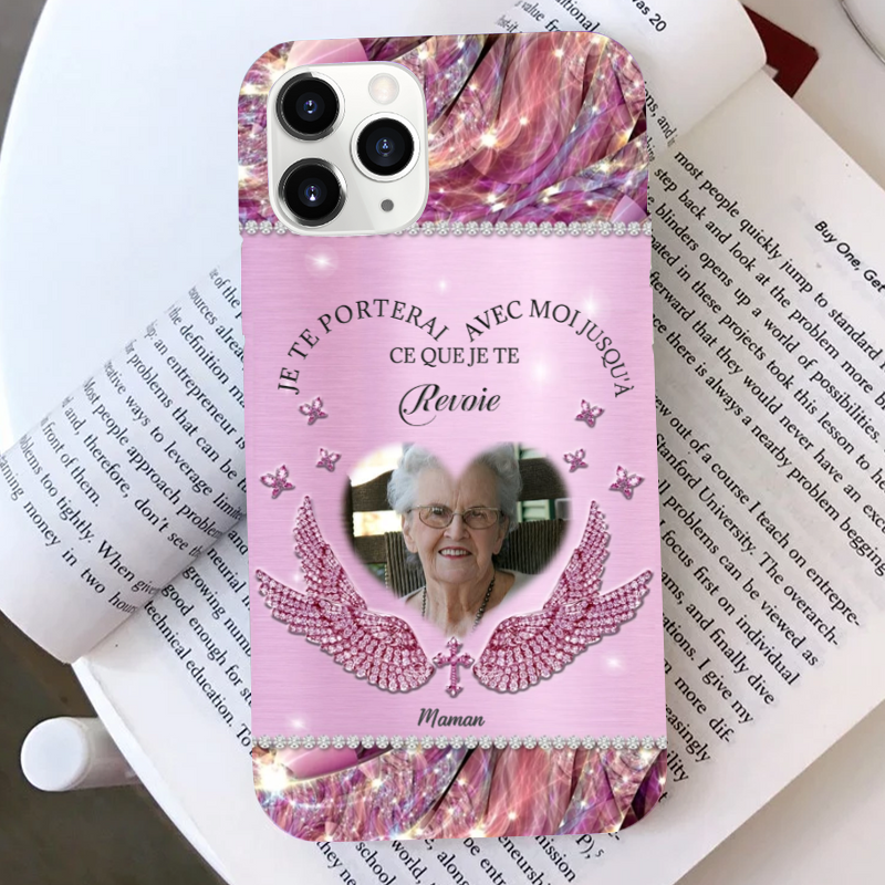 Coque personnalisée avec ailes d'ange pour iPhone et Samsung