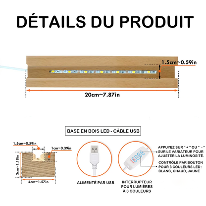 Arbre généalogique - Veilleuse LED personnalisée avec 1 à 8 noms Cadeau pour la famille