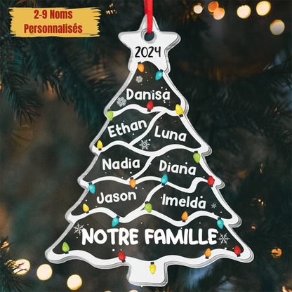 Arbre de famille - Ornement de Noël individuel