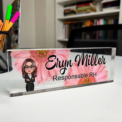 Plaque en acrylique personnalisée pour employé·e·s