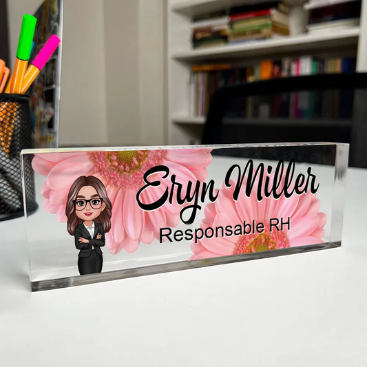 Plaque en acrylique personnalisée pour employé·e·s