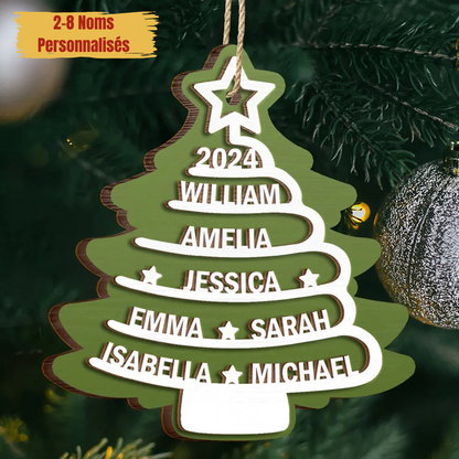 Arbre de Noël Pendentif de Noël avec nom Ornements personnalisés