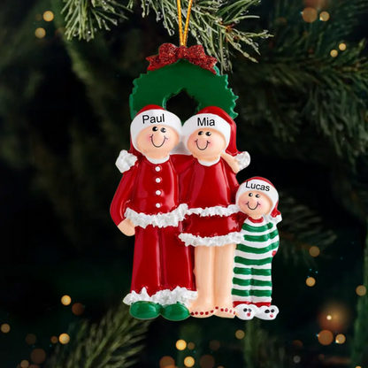 Décorations de Noël Famille avec 3-6 noms