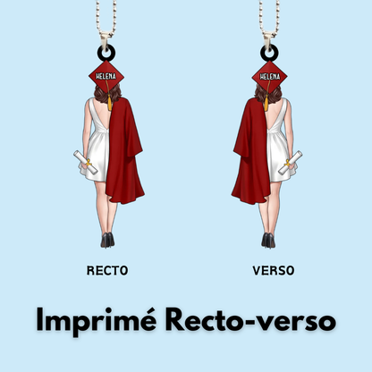 Pendentif de rétroviseur personnalisé pour la remise de diplôme