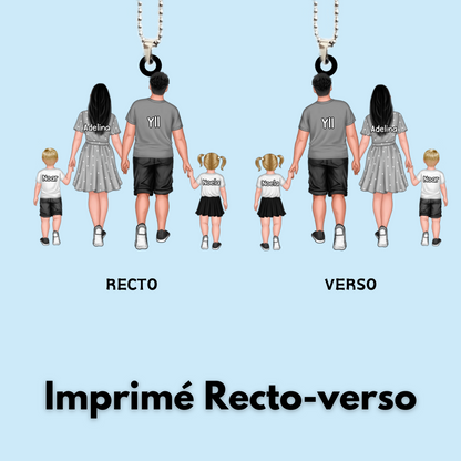 Pendentif en acrylique pour parents et enfants avec impression recto verso