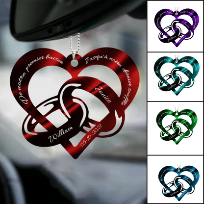 Pendentif Amour infini avec 2 noms & date