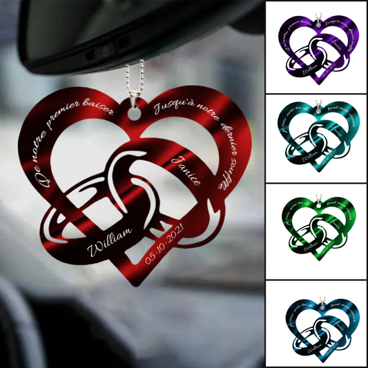 Pendentif Amour infini avec 2 noms & date